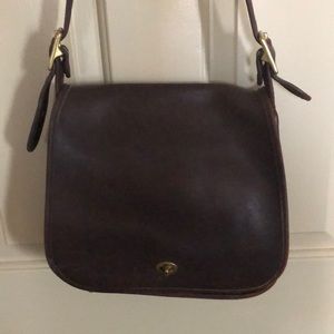 Brown leather Coach bag